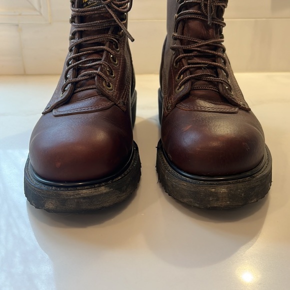 Carolina Boots Men's 3010 EH Grizzly Brown Leather 6 inch Steel Toe Work Boots - Picture 5 of 11